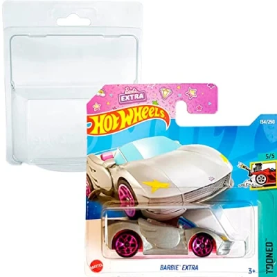 Image of Friki Monkey Hot Wheels Barbie Extra Tooned 5/5 (134/250) 2022 Short Card + Blister &amp; Protector Pack