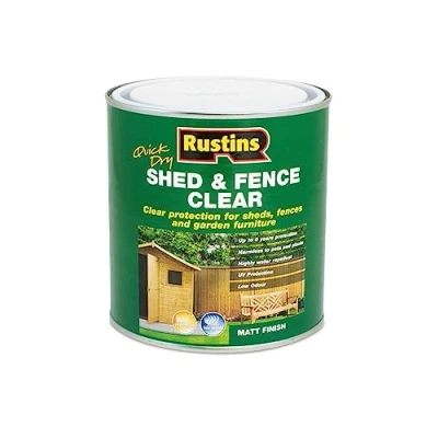 Image of Rustins Shed &amp; Fence Clear 1L Advanced Wood Protector for Outdoor Structures