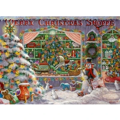 Image of Ravensburger 12000215 The Christmas Shop 500 pieces jigsaw Puzzle for adults and kids age 12 years up,
