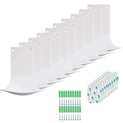 Image of STmea Drip Tray for Automatic Soap Dispenser, Wall Mount and Hand Sanitizer Dispenser Stand,Soap Bracket, Prevent Dripping Spraying (10PCS White)