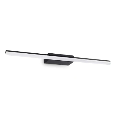 Image of Riflesso Integrated LED Bathroom Over Mirror Light Black 1800Lm 3000K IP44