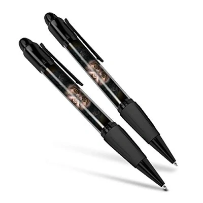 Image of Destination Vinyl ltd Beautiful and comfortable Set of 2 Matching Pens Cheeky Chimpanzee Monkey #14240