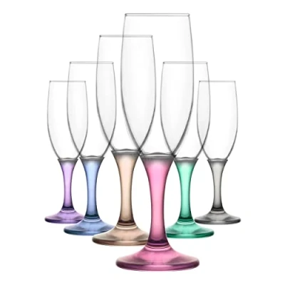 Image of 190ml Misket Glass Champagne Flutes Pack of 6 By LAV