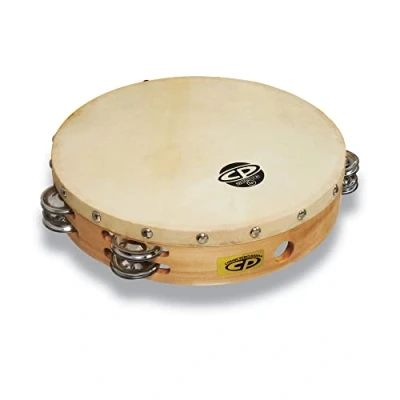 Image of LP Latin Percussion CP Wood Tambourin Holz 10&quot; doppelreihig mit Fell CP380
