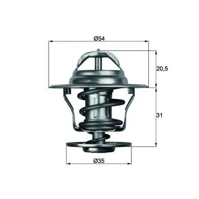 Image of 117375300, 70808312 Engine thermostat MAHLE ORIGINAL TX 13 75D 75C 54mm with seal VOLKSWAGEN: Golf 3, 4, 5, AUDI: A6 C4 Avant, 80 B4 Saloon