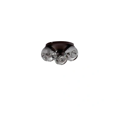 Image of Lindby Valentina ceiling lamp, E14, grey, glass, Ø 36.6 cm