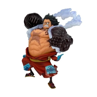 Image of BANPRESTO Figurine One Piece Monkey D Luffy Gear 4th Bounceman King Of Artist 13cm 4983164892994