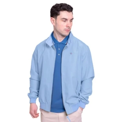 Image of Lambretta Mens Harrington Retro MOD Classic Jacket (UK, Alpha, 3XL, Regular, Powder Blue)