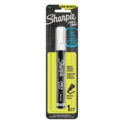 Image of Sharpie Chalk Marker, Wet Erase Markers, White, 1 Count