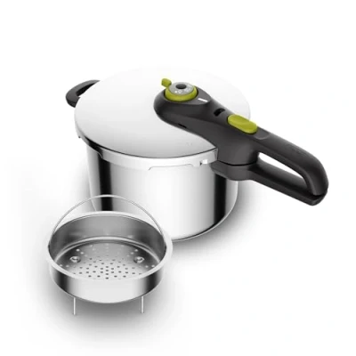 Image of Tefal P2530738 Secure 5 Neo Stainless Steel Pressure Cooker, 6 L, Induction, Silver