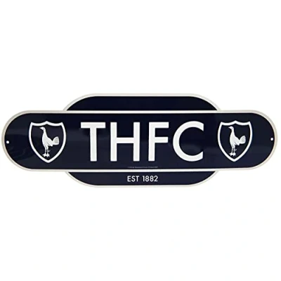Image of Tottenham Hotspur FC Retro Hanging Sign (UK Size: One Size) (Black/White)