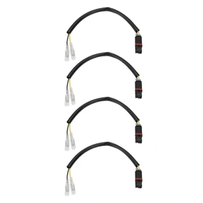 Image of Be In Your Mind 4pcs Motorcycle Turn Signal Cable Adapter Connectors 21cm LED Indicator Plug Compatible with BMW S1000 XR R1200 RS G310 R F 750 2017 2020