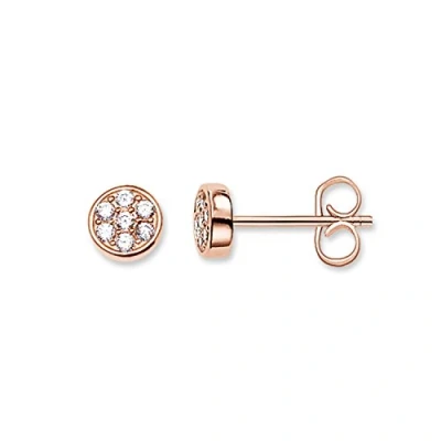 Image of Thomas Sabo Women Stud Earrings White Zirconia 925 Sterling Silver H1848 416 14
