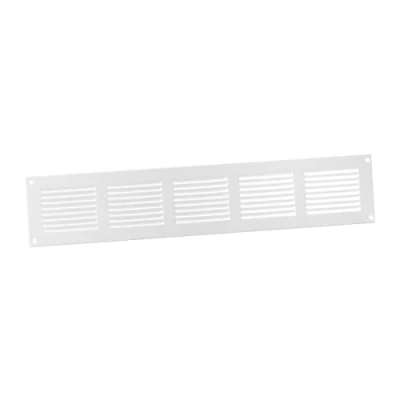 Image of 500x100mm / 20x4&quot; inch White Metal Air Vent Grille Cover with Insect Mesh Ventilation