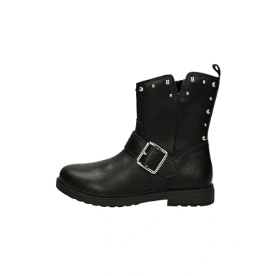 Image of Geox Eclair GIRL Cowboy/biker ankle boot for kids, Size: 10K, Black High quality imitation leather
