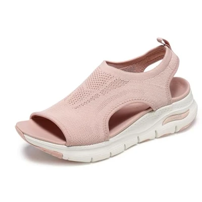 Image of Skechers Women&#039;s Arch FIT City Catch Sandal, Blush Knit, 4 UK