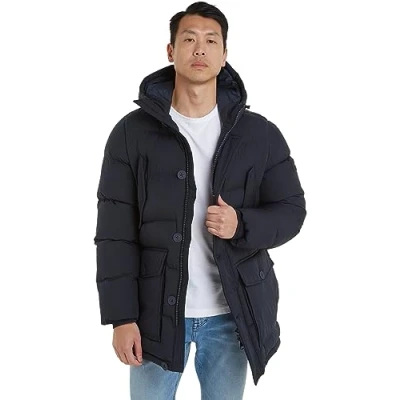 Image of Tommy Hilfiger Men&#039;s Parka Winter, Blue (Desert Sky), S