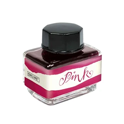 Image of ONLINE Ink Pink, bottle 15 ml, Colourful Fountain for Calligraphy, Handlettering, Writing Ink, Converter, Waterbased