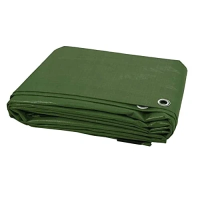 Image of KAV Tarpaulin Waterproof Heavy Duty 130 GSM Large 3.60 x 5.48 m (12 18 ft) with Eyelets Ground Sheet Multifunctional Quality Cover Tarp (Green)