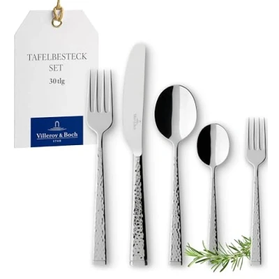 Image of Villeroy &amp; Boch Blacksmith Cutlery for up to 6 People, 30 Pieces, Stainless Steel