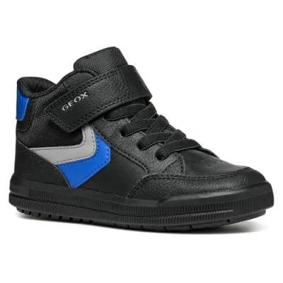 Image of Geox J Arzach BOY A Sneaker, Black/White, 10 UK Child