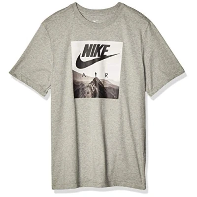 Image of Nike NSW TEE Air Photo T Shirt Dark Grey Heather, M