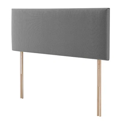 Image of Silentnight Paris Upholstered Headboard, Slate Grey Fabric, Small Double