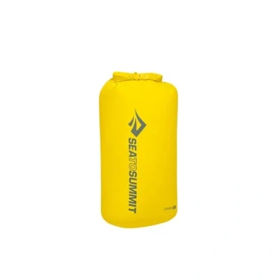 Image of Sea to Summit Lightweight Dry Bag XXL 35L Waterproof Storage Roll Top Recycled Fabric Base Lash Point &amp; D Ring For Backpacking Kayaking 31.5 x 28.8 55.6cm Sulphur Yellow 115g