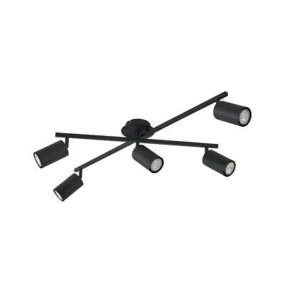 Image of Lindby ceiling light Joffrey, 78 cm, black, 5 bulb, GU10