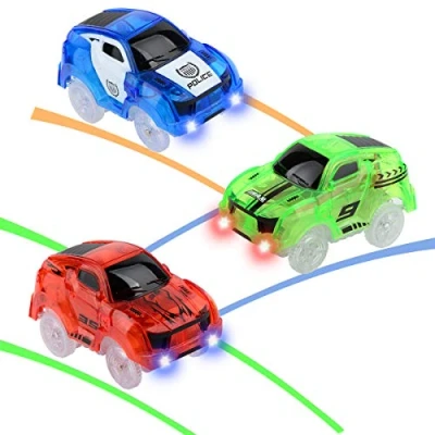 Image of Glow Tracks Cars Light Up Toy Race Track Accessories Compatible with Magic and Neo Replacement Best Gifts for Boys Girls (3 Pack)