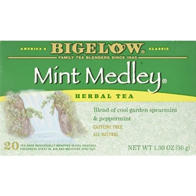 Image of Bigelow, Herb Tea, Mint Medley, Caffeine Free, 20 Tea Bags, 1.30 oz (36 g)