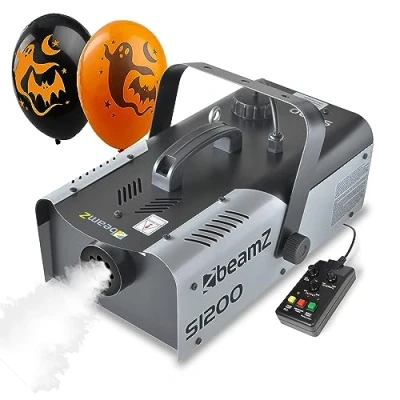 Image of beamz Smoke Fog Mist Effect Machine 1200W Remote Control Halloween House Party HPK7