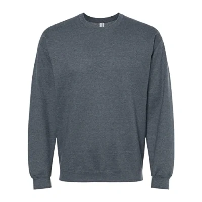Image of Gildan Mens Softstyle Crewneck Sweatshirt, Dark Heather, L