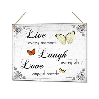 Image of Beenanas Live laugh Love Metal Sign Home Decoration Tin Plaque Wall Art