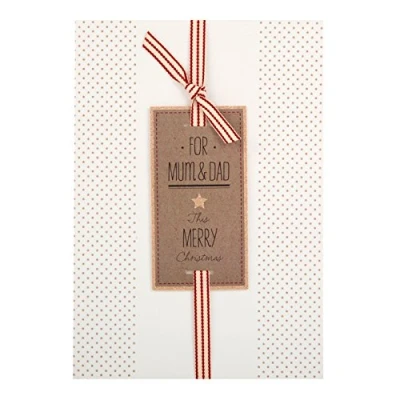 Image of Hallmark Christmas Card To Mum &amp; Dad &#039;Thank You&#039; Medium