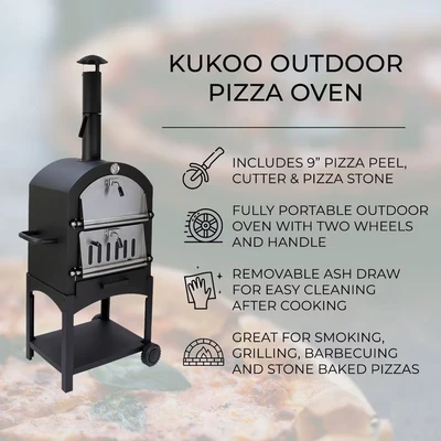 Image of MonsterShop Kukoo Outdoor Pizza Oven &amp; Cover
