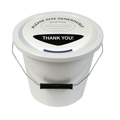 Image of Charity Money Collection Bucket 5 litres White