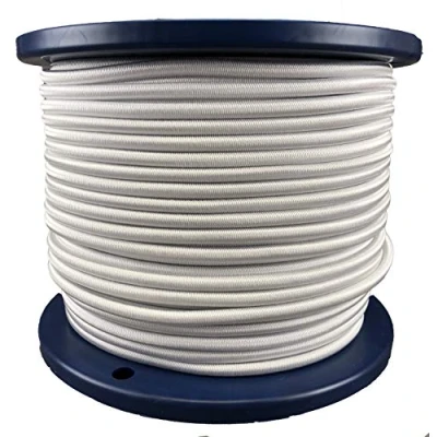 Image of 4mm White Elastic Shock Cord x 100 Metre Reel, Bungee Rope Tie Down Strong