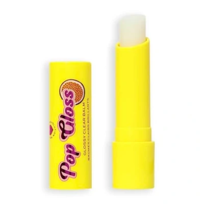 Image of I Heart Revolution Pop Gloss Balm, Hydrating Lip Balm With Glossy Finish &amp; Hint Of Colour, Vegan Cruelty Free, Passionfruit Clear