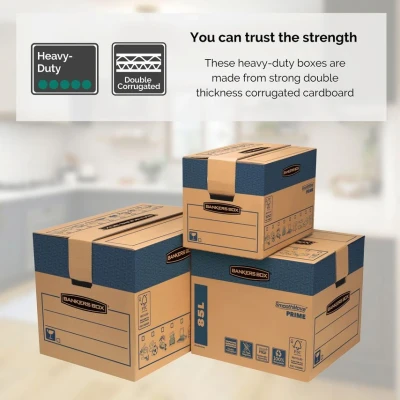 Image of Bankers Box SmoothMove XL FastFold Moving Pack of 5