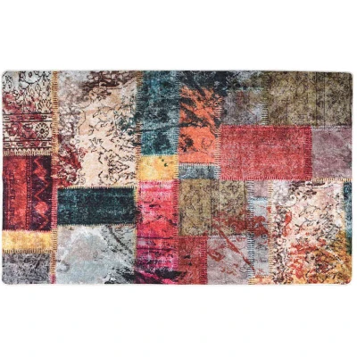 Image of vidaXL Rug Washable Patchwork Multicolour 120x170 cm Anti Slip