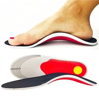 Image of Plantar Fasciitis Relief Arch Support Shoe Inserts Insoles for Flat Feet Men &amp; Women, Orthotic Heel Pain Shock Absorption Comfortable Insoles, Small EU 35 40, White
