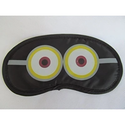 Image of Fat catz copy Quality kids adults novelty eye sleeping travel mask cover shade (black minions mask)