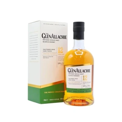 Image of GlenAllachie The Wood Collection Sauternes Wine (UK Exclusive) 12 year old Whisky 70cl 48% ABV