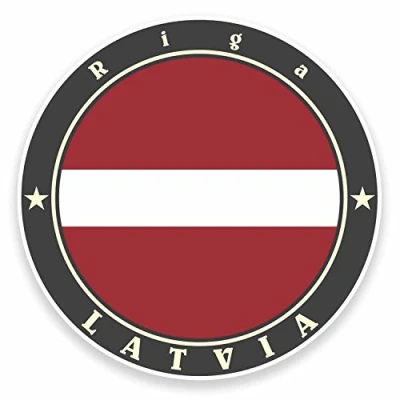 Image of 2 x 10cm Riga Latvia Flag Vinyl Sticker Laptop Car Map Travel Luggage Tag #9498 (10cm Wide High)