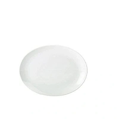 Image of Genware NEV 112124 Royal Oval Plate, 24 cm (Pack of 6)