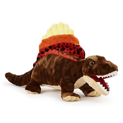 Image of Zappi Co Plush Children&#039;s Stuffed Soft Cuddly Toy Part of Safari Animals Collection, Perfect for Kids (39cm Depth)(Dimetrodon)