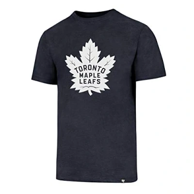 Image of &#039;47 NHL Toronto Maple Leafs Club Tee 70% Cotton 30% Polyester Crew Neck Vibrant Style Print Officially Licensed T Shirt Premium Quality Design and Craft from