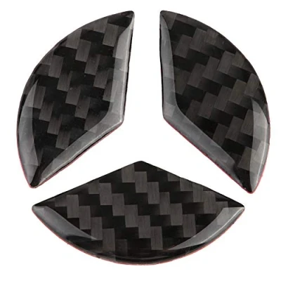 Image of Nikou Steering Wheel Logo, Compatible Logo Carbon Fiber, for Benz Accessories Parts Emblem Badge Decals Covers Interior Decorations M ercedes C Class W204 2005 2012