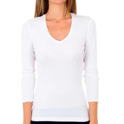Image of Abanderado APP01BT WoMens thermal long sleeve t shirt White Size Medium